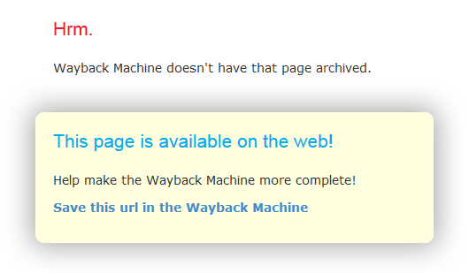 Wayback Machine doesn't have that page archived.